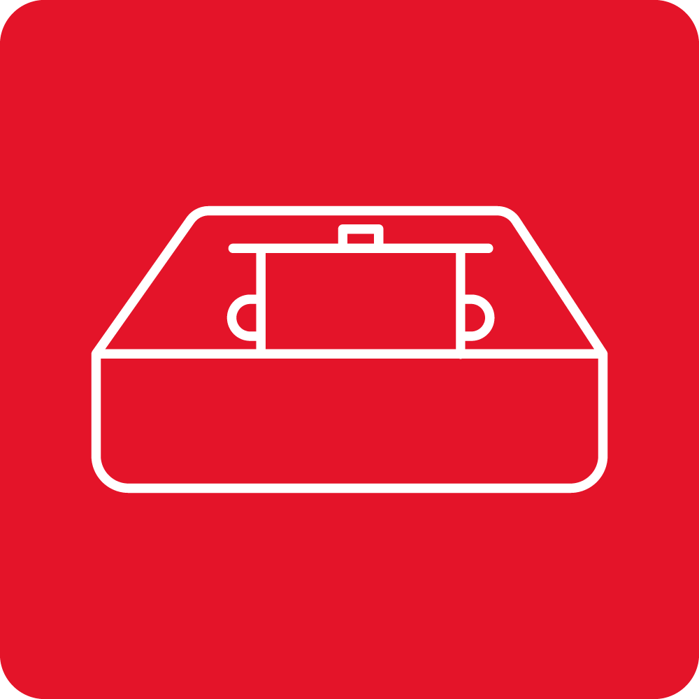 Drawer on roller guides