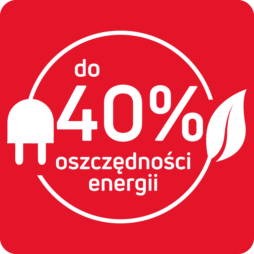 40% energy efficient